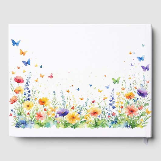 Lentetuin met Vlinders Bruiloft Gastenboek (Achterkant)