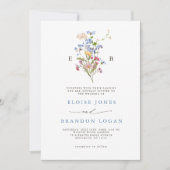 Lentetuin met wilde bloemen QR-code bruiloft   Kaart (Voorkant)