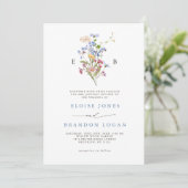 Lentetuin met wilde bloemen QR-code bruiloft   Kaart (Staand voorkant)