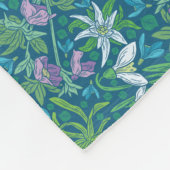 Lentetuin Moederdag Blauw Paars Wit Fleece Deken (Hoek)