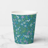 Lentetuin Moederdag Blauw Paars Wit Papieren Bekers (Achterkant)
