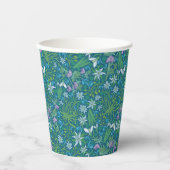 Lentetuin Moederdag Blauw Paars Wit Papieren Bekers (Voorkant)