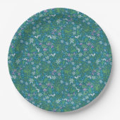 Lentetuin Moederdag Blauw Paars Wit Papieren Bordje (Voorkant)