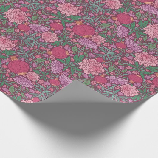 Lentetuin Moederdag Japanse Papieren Lantaarns Cadeaupapier (Hoek)