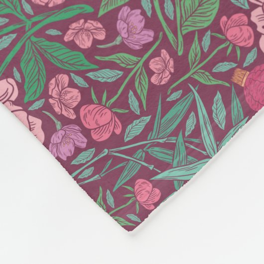 Lentetuin Moederdag Japanse Papieren Lantaarns Fleece Deken (Hoek)