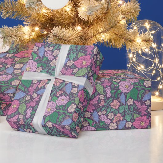 Lentetuin Moederdag Klaprozen Japanse Waaier Cadeaupapier (Feestdagen)