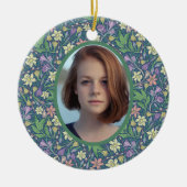 Lentetuin Moederdag Narcissen Crocus Foto Keramisch Ornament (Voorkant)