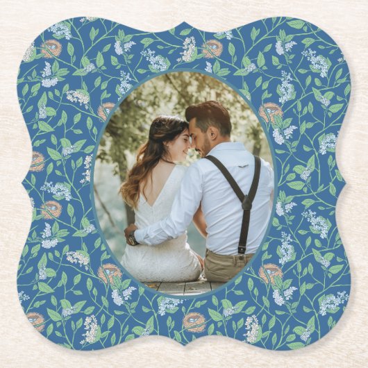 Lentetuin Moederdag Robin Nest Koningin Foto Kartonnen Onderzetters (Voorkant)