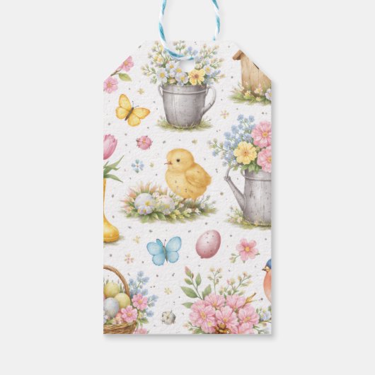 Lentetuin Pasen Cadeaulabel (Achterkant)