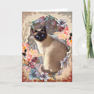 lentetuin Siamese kat Kaart