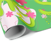Lentetuin Typografie Bloemen Vlinders Cadeaupapier (Rol Hoek)