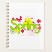 Lentetuin typografie Bloemen Vlinders Planner (Voorkant)