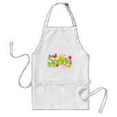 Lentetuin typografie Bloemen Vlinders Standaard Schort (Voorkant)