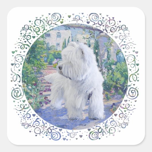Lentetuin Vierkante Sticker (Voorkant)
