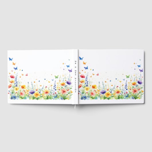 Lentetuin Vlinders Bruiloft Gastenboek (Volledig)