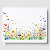 Lentetuin Vlinders Bruiloft Gastenboek (Voorkant)