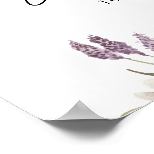 Lentetuin Wilde Bloem Bruiloft Welkomstbord Poster (Hoek)