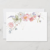 Lentetuin Wilde Bloemen Roze Wit Huwelijk Save The Date (Achterkant)