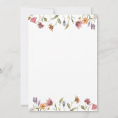 Lentetuin Wildflower Baby Shower Kaart (Achterkant)