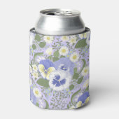 Lentetuinbloemen op lavendel blikjeskoeler (Blikje Voorkant)