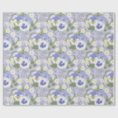 Lentetuinbloemen op lavendel cadeaupapier (Vlak)