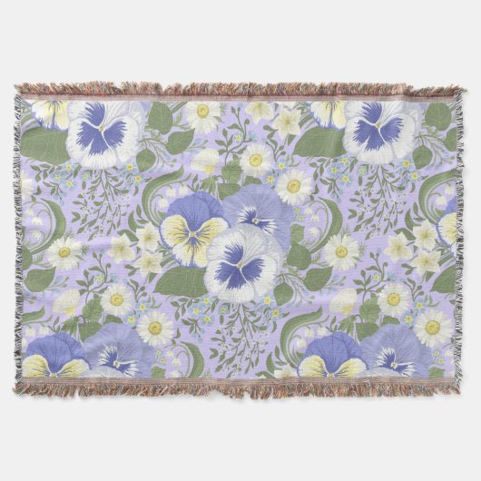 Lentetuinbloemen op lavendel deken (Voorkant)