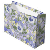 Lentetuinbloemen op lavendel groot cadeauzakje (Voorkant Gekanteld)