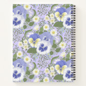 Lentetuinbloemen op lavendel notitieboek (Achterkant)