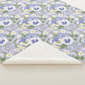 Lentetuinbloemen op lavendel sherpa deken (3/4)