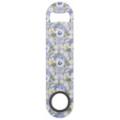 Lentetuinbloemen op lavendel speed flessenopener (Achterkant)
