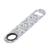 Lentetuinbloemen op lavendel speed flessenopener (Achterkant Gekanteld)