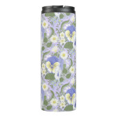 Lentetuinbloemen op lavendel thermosbeker (Achterkant)