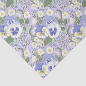Lentetuinbloemen op lavendel tissuepapier (Detail)