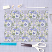 Lentetuinbloemen op lavendel tissuepapier (Craft)