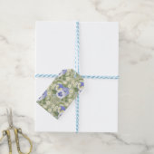 Lentetuinbloemen op salie cadeaulabel (Met Touw)
