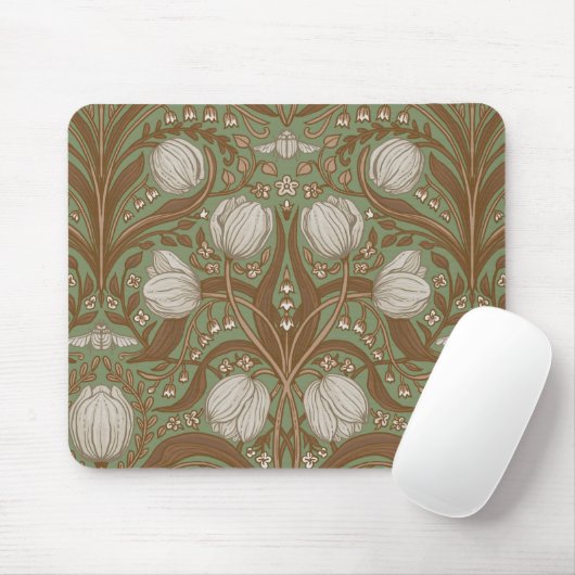 Lentetuinbloemen op salie muismat (Met muis)