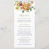 Lentetuinfeestmenu met bloemen menu (Voorkant)