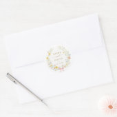 Lentetuinflintergras Tuin Bruiloft Ronde Sticker (Envelop)