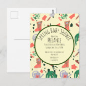 Lentetuinplanten Baby Shower Uitnodiging (Voorkant / Achterkant)