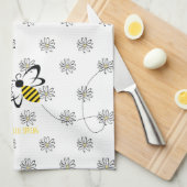 Lentetuistedaal met bijen keukenhanddoek (Quarter Fold)