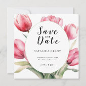 Lentetulp Bruiloft Save The Date (Voorkant)