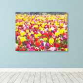 Lentetulpen Canvaspanelen Aangepaste Fijne Kunst Canvas Afdruk (Insitu (Houten vloer))
