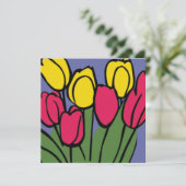 Lentetulpen Feestdagenkaart (Staand voorkant)