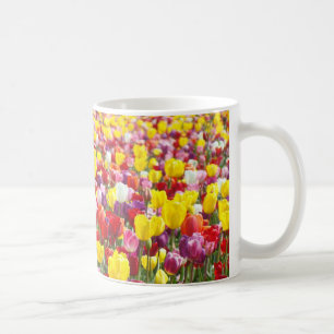 Lentetulpen Koffiemokken Kleurrijke Bloemen voor h Koffiemok