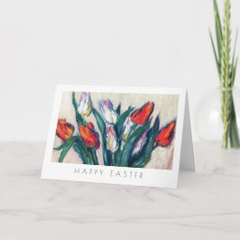 Lentetulpen. Kunst Aangepaste Pasen Feestdagen Kaart