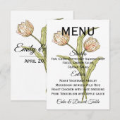 Lentetulpen Menu (volledig aanpasbaar) Kaart (Voorkant / Achterkant)