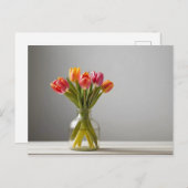 Lentetulpen voor Valentijnsdag Briefkaart (Voorkant / Achterkant)