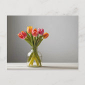 Lentetulpen voor Valentijnsdag Briefkaart (Voorkant)