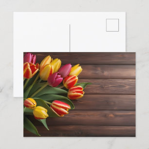 Lentetulpen voor Valentijnsdag Briefkaart