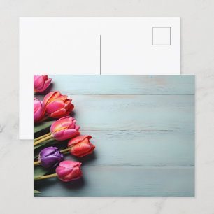 Lentetulpen voor Valentijnsdag Briefkaart